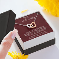 Thumbnail for Pendants 71st Birthday for Her Gift, 71st Birthday Gift for Her, Seventy First Birthday Gift for Woman Friend, 71st Birthday Gift Interlocking Hearts