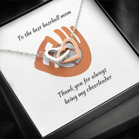 Thumbnail for Inspirational Mom Necklace - Necklace for Mom - Gift Necklace with Message Card to Baseball Mom Interlocking Hearts Necklace On Birthday, Christmas St
