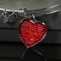 "I Love You" In Many Languages Heart Necklace and Bangle 18k gold - Special gift