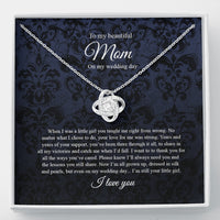 Thumbnail for Love Knot Necklace, To Mom On My Wedding Day, Mother Of The Bride Gift From Daughter, Mother Of The Bride Necklace From Bride, Mom Of Bride