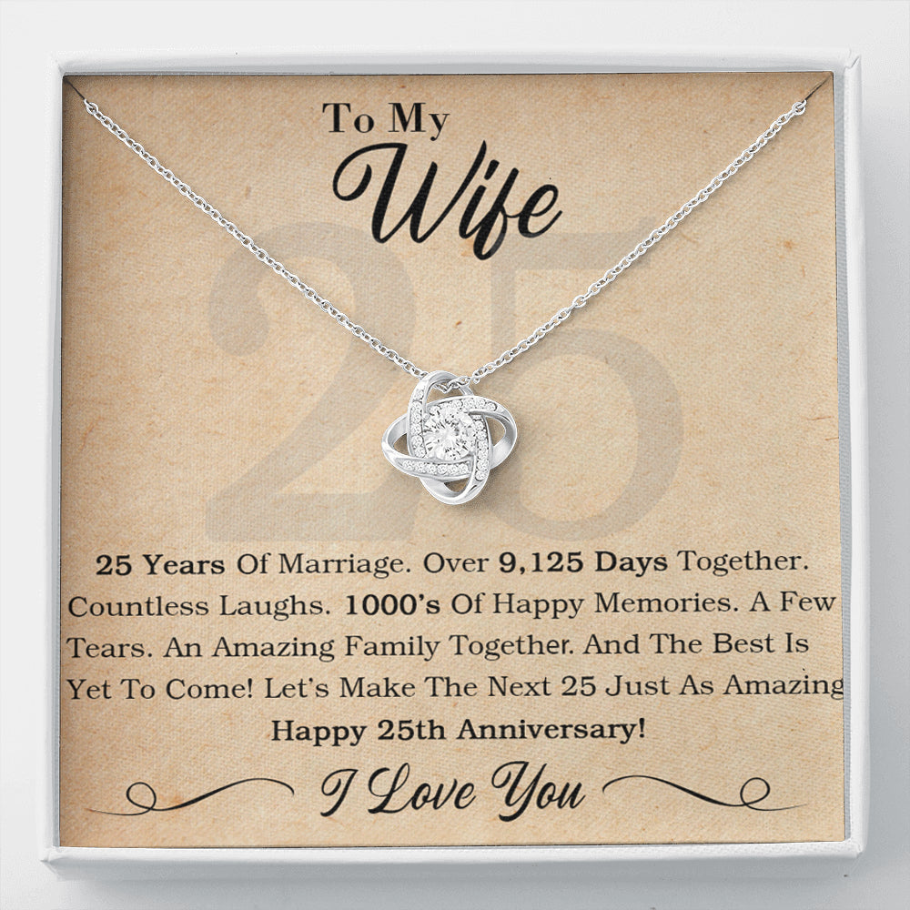 iWow Meaningful Quote 25th Wife The Best is Yet to Come Necklace On Christmas, Birthday