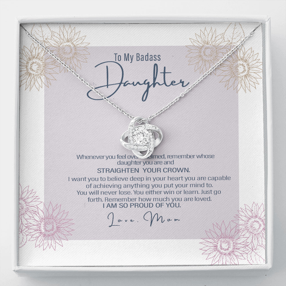 To My Badass Daughter Necklace From Mom, Badass Daughter Jewelry, 21st Birthday, Daughter Necklace, Daughter Keepsake, Family Keepsake, Np0is-883