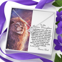 Thumbnail for to my bonus daughter, step daughter gifts love knot necklace