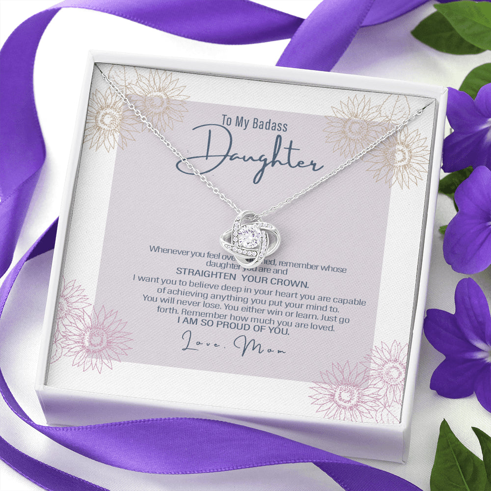 To My Badass Daughter Necklace From Mom, Badass Daughter Jewelry, 21st Birthday, Daughter Necklace, Daughter Keepsake, Family Keepsake, Np0is-883