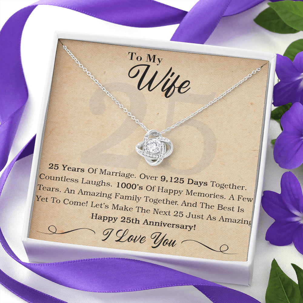 iWow Meaningful Quote 25th Wife The Best is Yet to Come Necklace On Christmas, Birthday