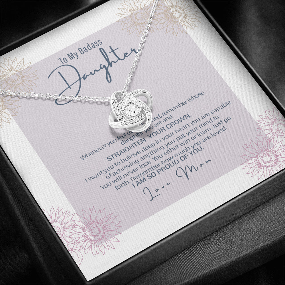 To My Badass Daughter Necklace From Mom, Badass Daughter Jewelry, 21st Birthday, Daughter Necklace, Daughter Keepsake, Family Keepsake, Np0is-883