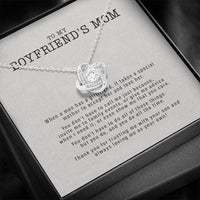 Thumbnail for Meaningful Quote Boyfriend's Mom Gift, To My Boyfriends Mom Necklace, For My Boyfriend's Mom on Mother's Day, Birthday Gift for Boyfriends Mom On Christmas, Birthday