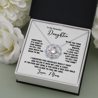 Thumbnail for To My Beautiful Daughter Love Knot Necklace, Gift For Daughter From Mom