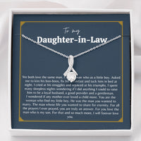 Thumbnail for Atiara Gifts Gift for Daughter in Law, Welcoming Daughter in Law Into, Gift for Bride from Mother in Law Necklace, Daughter in Law Jewelry, White Gold Necklace for Daughter-in-Law
