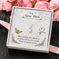 Thumbnail for KORAFINA Inspirational Mom Necklace - Necklace for Mom - Gift Necklace with Message Card to My Nurse Mom - When Everything Seems The Inner Beauty Necklace On Christmas, Birthday
