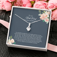 Thumbnail for Best Friend Gift to Bride, Bride Gift From Maid of Honor, Best Friend Gift on Her Wedding Day, Best Friend to Bride Necklace Mt4lj-979