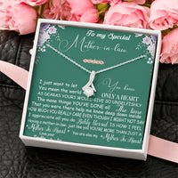 Thumbnail for iWow Inspirational Alluring Beauty Necklace - to My Mother in Law, You Mean The World Necklace - Birthday Gift for Mother in Law with Box Message Card On Birthday, Christmas