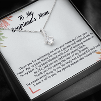 Thumbnail for to my boyfriend's mom necklace, thank you for raising the man of my dreams alluring beauty necklace gift