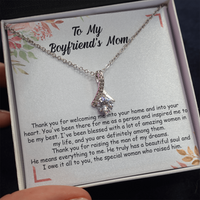 Thumbnail for to my boyfriend's mom necklace, thank you for raising the man of my dreams alluring beauty necklace gift