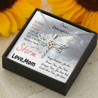 Thumbnail for Customed Dear Daughter, You are The Storm Dragonfly Necklace, Gift for Daughter from Mother, Daughter Graduation, Birthday, On Christmas, Birthday