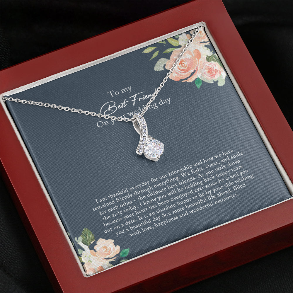Best Friend Gift to Bride, Bride Gift From Maid of Honor, Best Friend Gift on Her Wedding Day, Best Friend to Bride Necklace Mt4lj-979