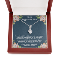 Thumbnail for to my boyfriend's mom necklace, thank you for raising such a wonderful son alluring beauty necklace