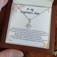 Thumbnail for to my boyfriend's mom necklace, thank you for raising the man of my dreams alluring beauty necklace gift