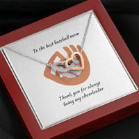 Thumbnail for Inspirational Mom Necklace - Necklace for Mom - Gift Necklace with Message Card to Baseball Mom Interlocking Hearts Necklace On Birthday, Christmas St