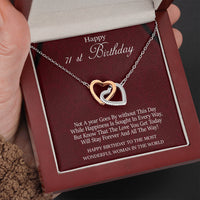 Thumbnail for Pendants 71st Birthday for Her Gift, 71st Birthday Gift for Her, Seventy First Birthday Gift for Woman Friend, 71st Birthday Gift Interlocking Hearts