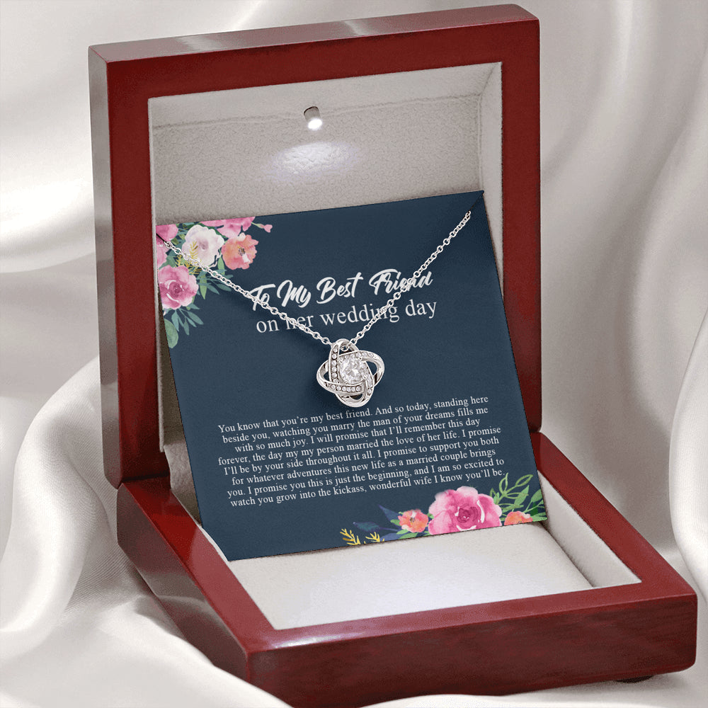 Friend to Bride Necklace Gift with Message Card, on Her Wedding Day, Friend of The Bride Necklace, Wedding Gift for Bride, Bride Jewelry Gift