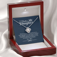 Thumbnail for To My Badass Daughter Necklace - Remember Whose Daughter You Are And Straighten Your Crown