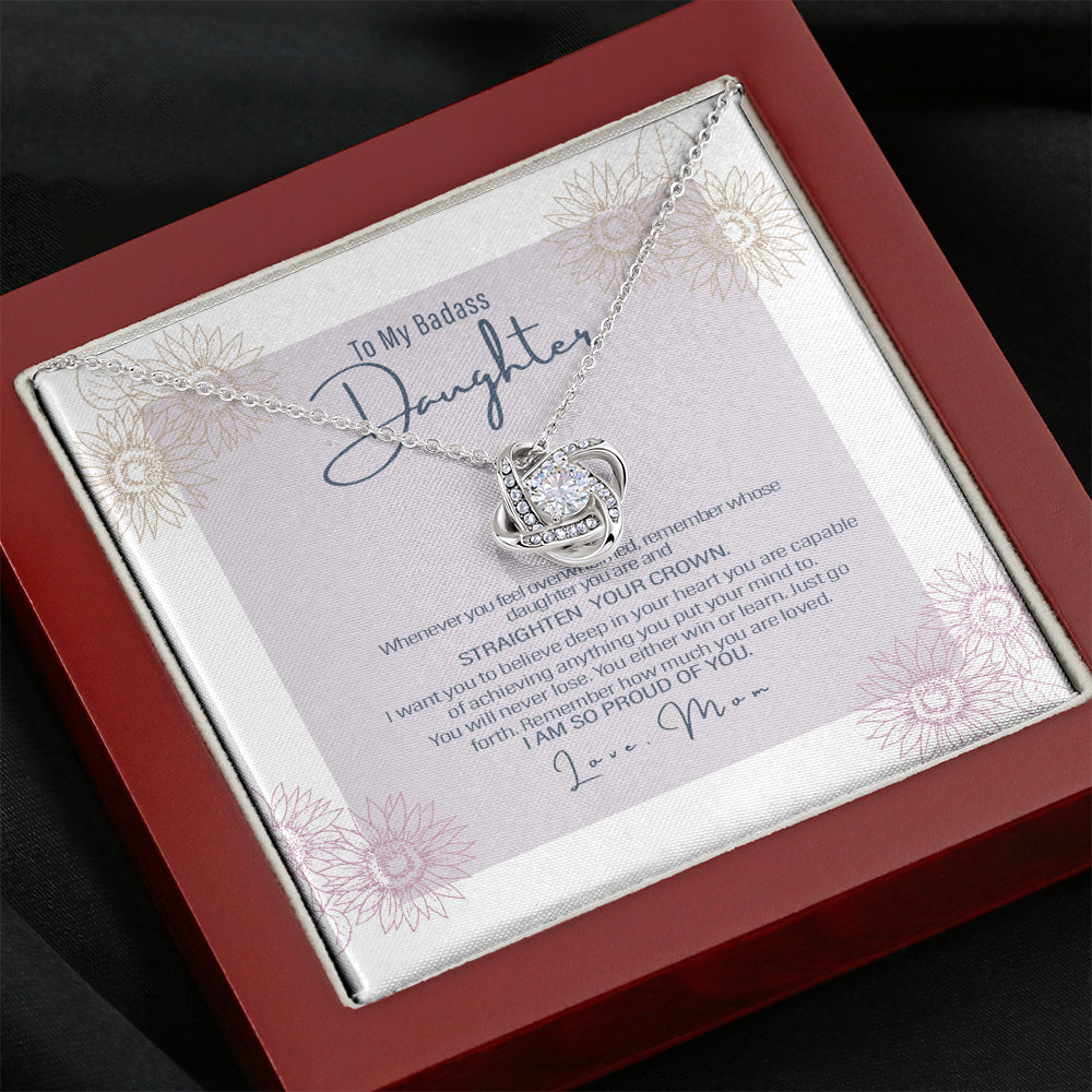 To My Badass Daughter Necklace From Mom, Badass Daughter Jewelry, 21st Birthday, Daughter Necklace, Daughter Keepsake, Family Keepsake, Np0is-883