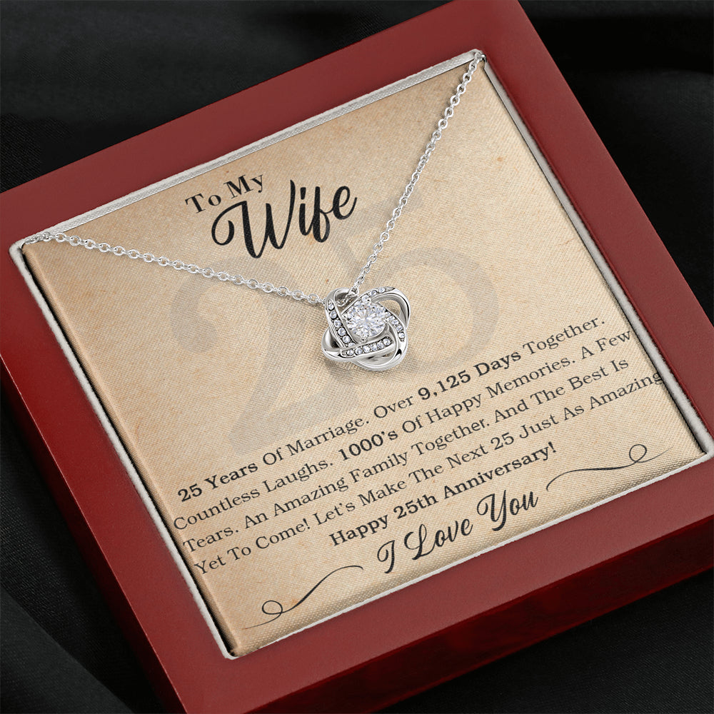 iWow Meaningful Quote 25th Wife The Best is Yet to Come Necklace On Christmas, Birthday