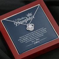 Thumbnail for To My Badass Daughter Necklace - Remember Whose Daughter You Are And Straighten Your Crown