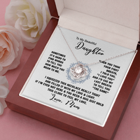 Thumbnail for To My Beautiful Daughter Love Knot Necklace, Gift For Daughter From Mom