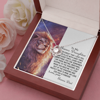 Thumbnail for to my bonus daughter, step daughter gifts love knot necklace
