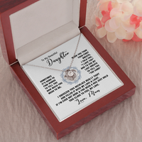 Thumbnail for To My Beautiful Daughter Love Knot Necklace, Gift For Daughter From Mom