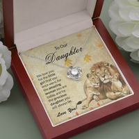 Thumbnail for to our daughter necklace, we love you for the little girlthat you once were the love knot necklace