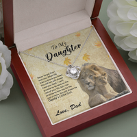 Thumbnail for to my daughter necklace, you will always be daddy's little girl the love knot necklace