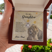 Thumbnail for to my daughter necklace, you will always be daddy's little girl the love knot necklace