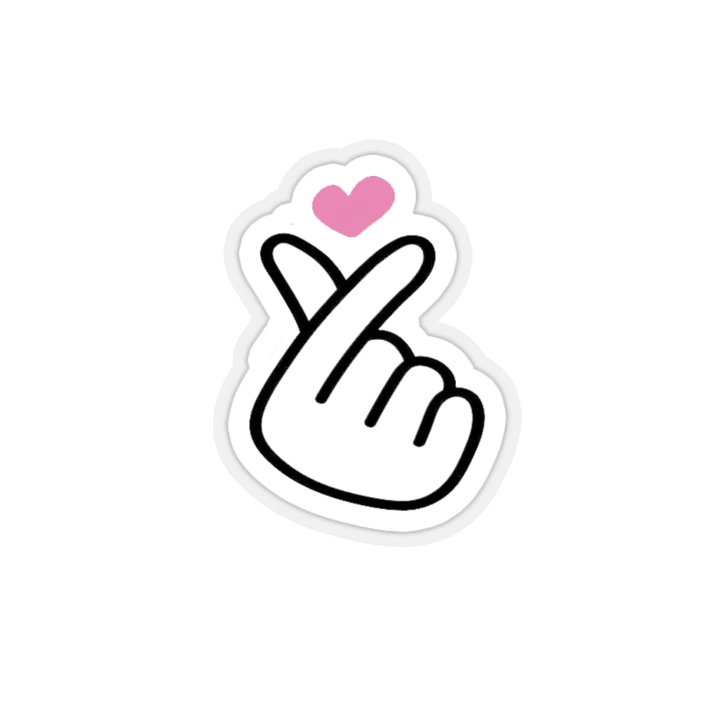 Kpop Korean Finger Heart Vinyl Sticker, Awareness Sticker, Lovely Vinyl Sticker, Inspirational Sticker, Hydroflask Decal