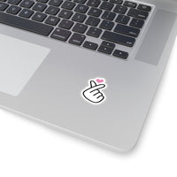 Thumbnail for Kpop Korean Finger Heart Vinyl Sticker, Awareness Sticker, Lovely Vinyl Sticker, Inspirational Sticker, Hydroflask Decal
