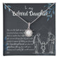 To My Daughter Necklace From Mom & Dad – Heartfelt Gift with Loving Message, Perfect for Birthday, Christmas, Graduation, and Special Milestones