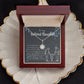 To My Daughter Necklace From Mom & Dad – Heartfelt Gift with Loving Message, Perfect for Birthday, Christmas, Graduation, and Special Milestones