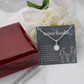 To My Daughter Necklace From Mom & Dad – Heartfelt Gift with Loving Message, Perfect for Birthday, Christmas, Graduation, and Special Milestones