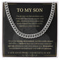 To My Son Necklace From Dad – Heartfelt Gift from Mom with Loving Message, Perfect Birthday Gifts for Son and Adult Sons from Parents
