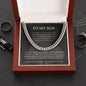 To My Son Necklace From Dad – Heartfelt Gift from Mom with Loving Message, Perfect Birthday Gifts for Son and Adult Sons from Parents