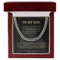 To My Son Necklace From Dad – Heartfelt Gift from Mom with Loving Message, Perfect Birthday Gifts for Son and Adult Sons from Parents