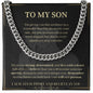 To My Son Necklace From Dad – Heartfelt Gift from Mom with Loving Message, Perfect Birthday Gifts for Son and Adult Sons from Parents