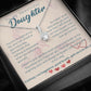 To My Beautiful Daughter Necklace from Mom – Perfect Gift for Birthday, Christmas, and Graduation – Special Gifts for Stepdaughter from Stepmom & Stepdad