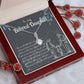 To My Daughter Necklace From Mom & Dad – Heartfelt Gift with Loving Message, Perfect for Birthday, Christmas, Graduation, and Special Milestones