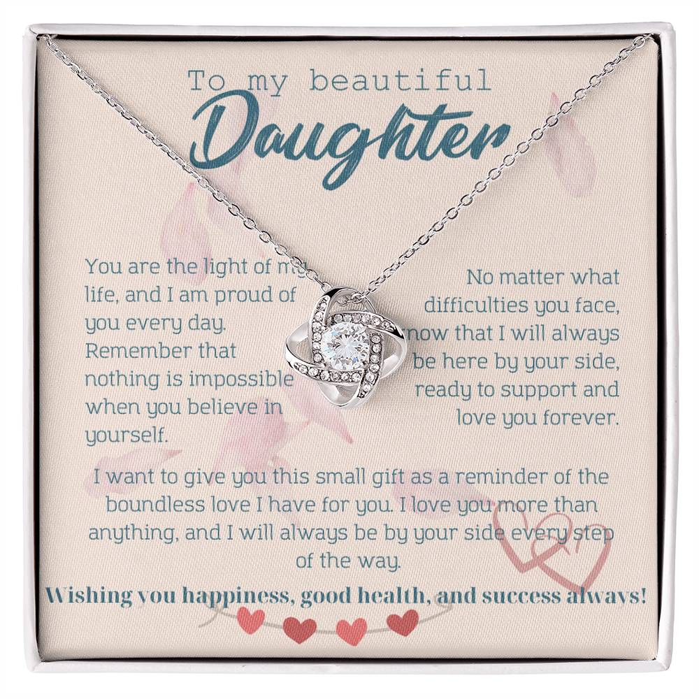 To My Beautiful Daughter Necklace from Mom – Perfect Gift for Birthday, Christmas, and Graduation – Special Gifts for Stepdaughter from Stepmom & Stepdad