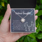 To My Daughter Necklace From Mom & Dad – Heartfelt Gift with Loving Message, Perfect for Birthday, Christmas, Graduation, and Special Milestones