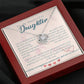 To My Beautiful Daughter Necklace from Mom – Perfect Gift for Birthday, Christmas, and Graduation – Special Gifts for Stepdaughter from Stepmom & Stepdad