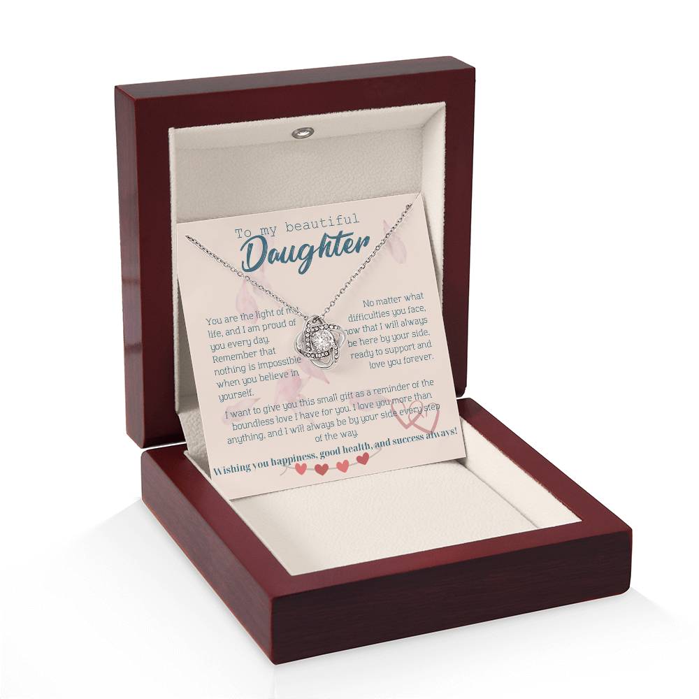 To My Beautiful Daughter Necklace from Mom – Perfect Gift for Birthday, Christmas, and Graduation – Special Gifts for Stepdaughter from Stepmom & Stepdad